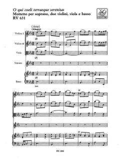 O Qui Coeli Terraeque Serenitas Score RV631 Critical Edition (Antonio Vivaldi) 
