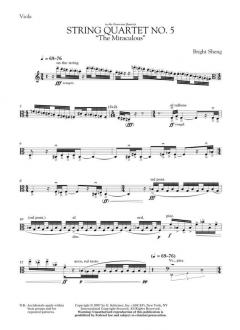 String Quartet No. 5 The Miraculous von Bright Sheng 
