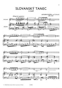 Slawischer Tanz op. 72/10 von Antonín Dvorák 