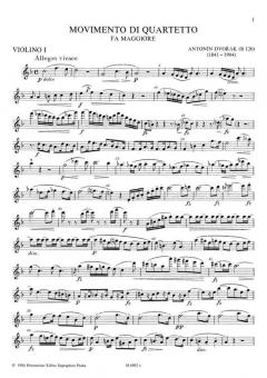 Quartettsatz F-dur, B 120 von Antonín Dvorák 