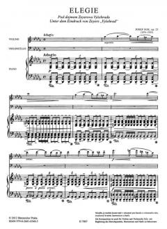Elegie op. 23 von Josef Suk 