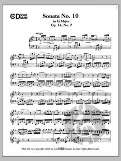 Sonata No. 10 In G Major, Op. 14, No. 2 von Ludwig van Beethoven 