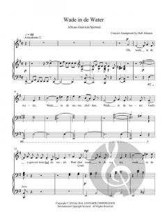 Wade in de Water (E minor) von Hall Johnson 