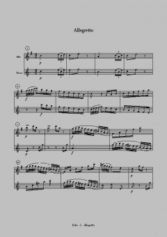 Duett für eine Flöte und eine Violine von Carl Philipp Emanuel Bach 