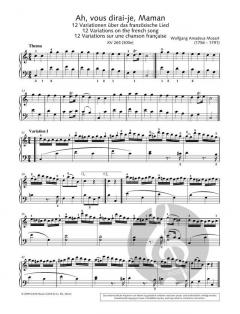Ah, vous dirai-je, Maman in C major von Wolfgang Amadeus Mozart 