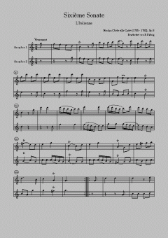 Sixiéme Sonate von Denis Cacheux 