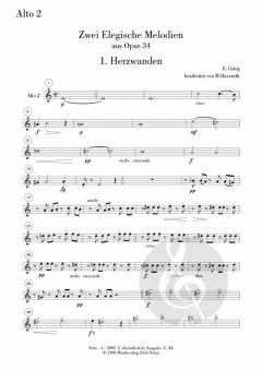 Zwei Elegische Melodien von Edvard Grieg 